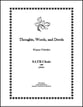 Thoughts, Words, and Deeds SATB choral sheet music cover
